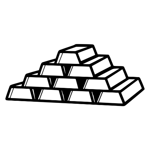 Gold Bar Pile Sketch - Digital File - XCS Friendly Digital My Custom Designs PDF