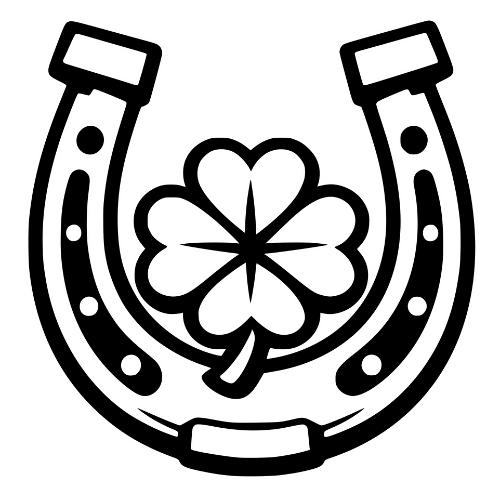 Golden Horseshoe with Clover - Digital File - XCS Friendly Digital My Custom Designs PDF