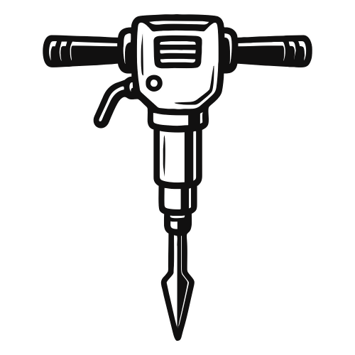Jackhammer Sketch - Vector Graphics - Digital File Digital My Custom Designs PDF