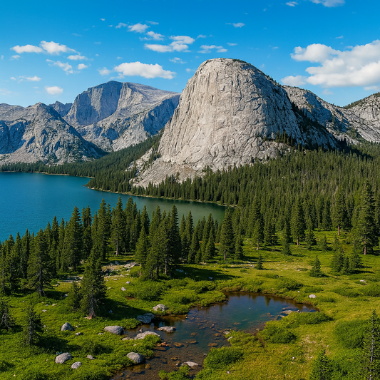 Grave Lake - Wind River Range - Wyoming United States - Rendered - Digital File Digital My Custom Designs PDF