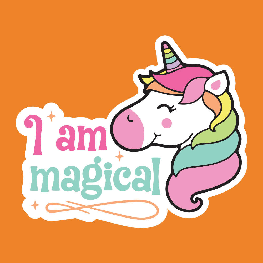I am Magical - Unicorn Stickers - Digital File Digital My Custom Designs