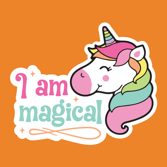 I am Magical - Unicorn Stickers - Digital File Digital My Custom Designs