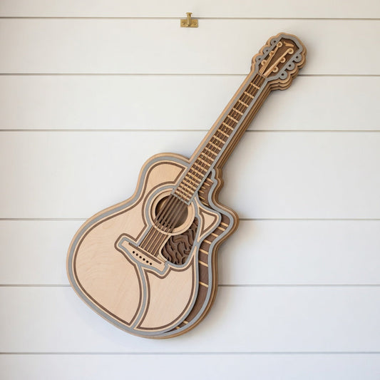 Guitar - Layered Line Designs - Vehicle - Digital File - ZIP File - Digital