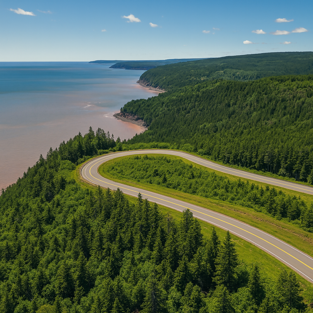 Fundy Trail Parkway - Bay of Fundy Coast - New Brunswick Canada - Rendered - Digital File Digital My Custom Designs PDF