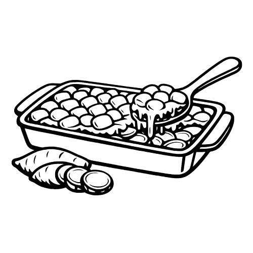 Sweet Potato Casserole - Vector Graphics - Digital File Digital My Custom Designs PDF