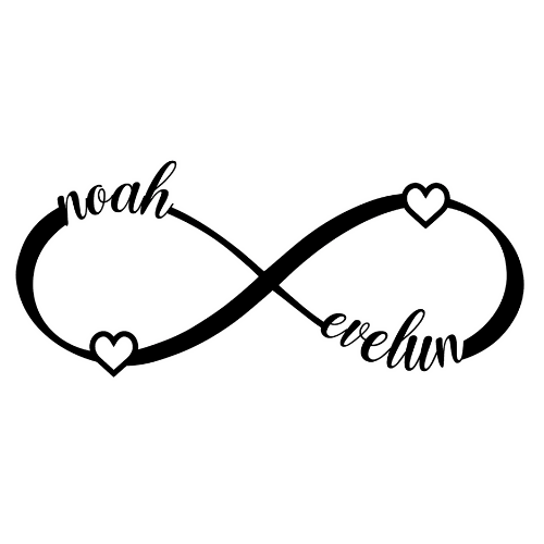 Infinity Loop Names - Wall / Home Decor - Digital File Digital My Custom Designs ZIP File