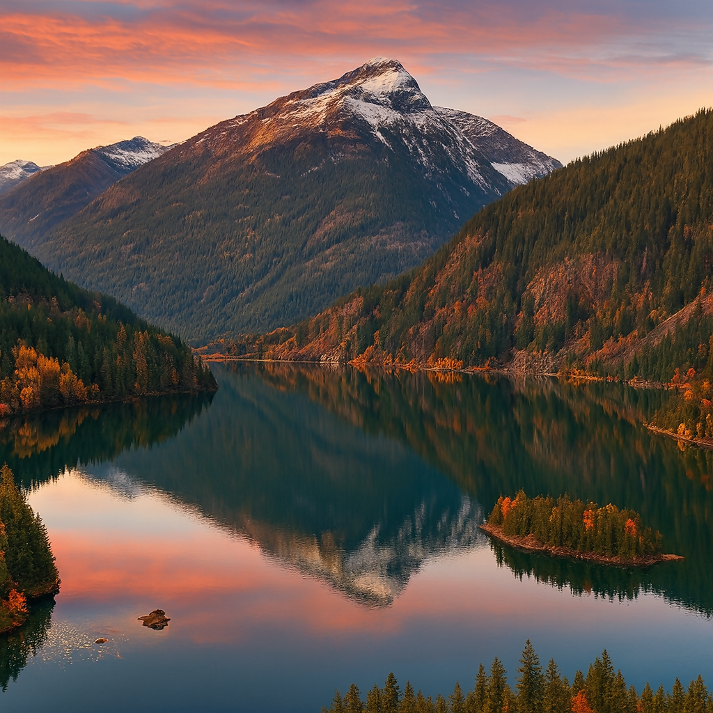 Ross Lake - North Cascades National Park - Washington United States - Rendered - Digital File Digital My Custom Designs PDF