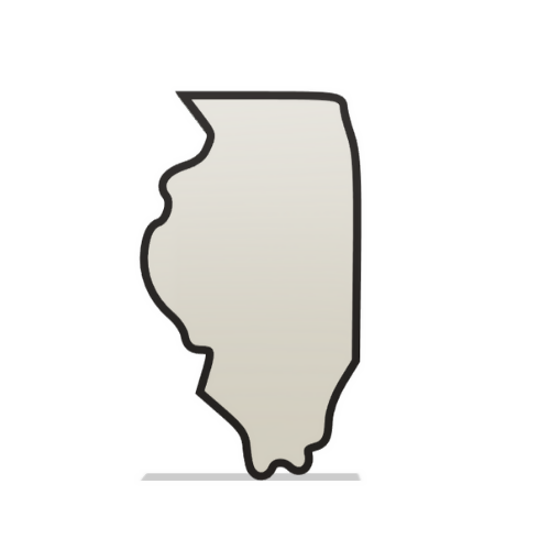 Illinois Wall Lightbox - United States - 3D Print File - Digital File Digital My Custom Designs