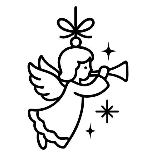 Angel Ornament with Trumpet - Digital File - XCS Friendly Digital My Custom Designs PDF