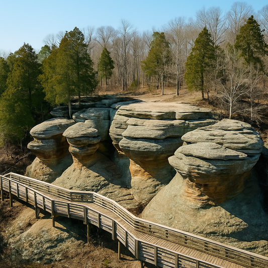 Garden of the Gods Recreation Area - Shawnee National Forest - Illinois United States - Rendered - Digital File Digital My Custom Designs PDF