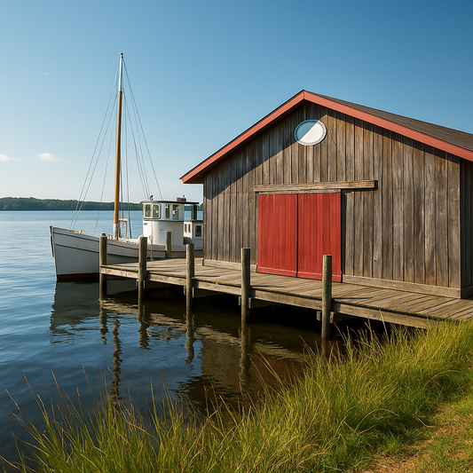 Small Boat Shed - Chesapeake Bay Maritime Museum - Maryland United States - Rendered - Digital File Digital My Custom Designs PDF