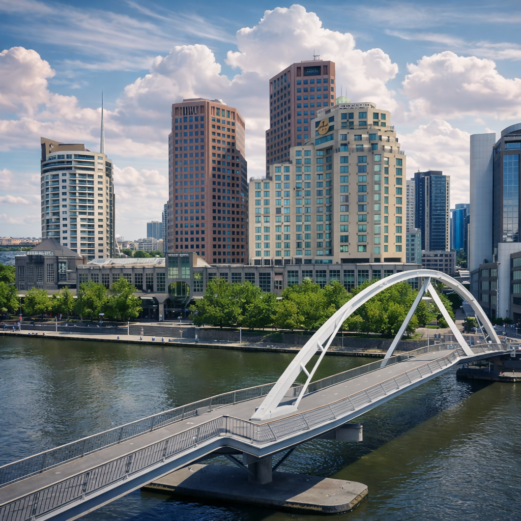 Evan Walker Bridge - Melbourne - Victoria - Australia - Rendered - Digital File Digital My Custom Designs PDF