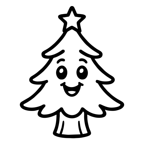 Cartoon Tree Smiling - Digital File - XCS Friendly Digital My Custom Designs PDF