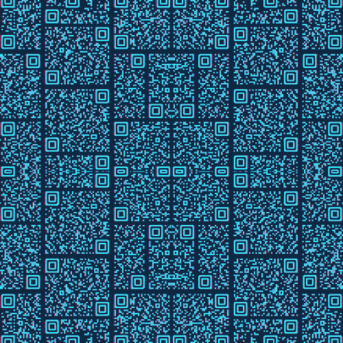 Technology and Digital - Glitch Inspired Neon QR Codes - Pattern - Digital File