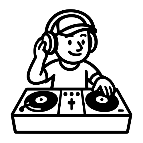 DJ Booth Cartoon - Digital File - XCS Friendly Digital My Custom Designs PDF