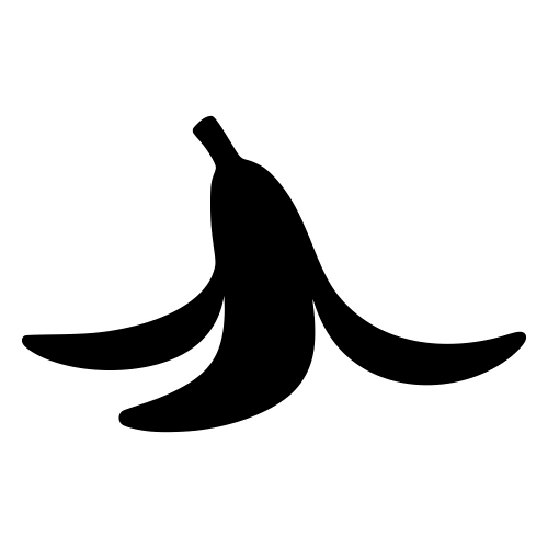 Banana Peel Silhouette - Digital File - XCS Friendly Digital My Custom Designs PDF