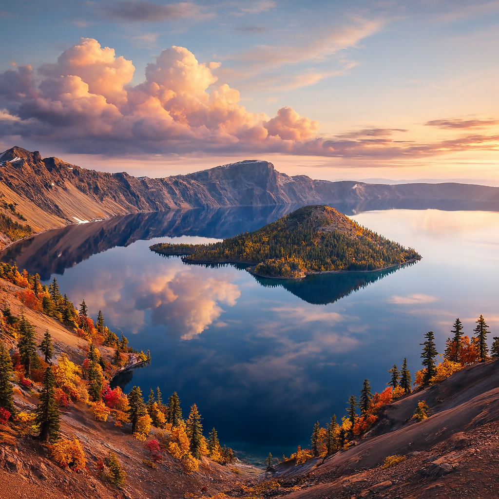 Crater Lake National Park - Oregon United States - Rendered - Digital File Digital My Custom Designs PDF
