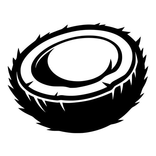 Halved Coconut Illustration - Digital File - XCS Friendly Digital My Custom Designs PDF