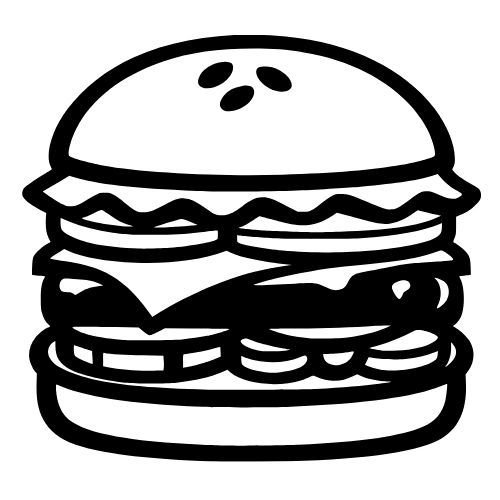 Hamburger Design - Digital File - XCS Friendly Digital My Custom Designs PDF