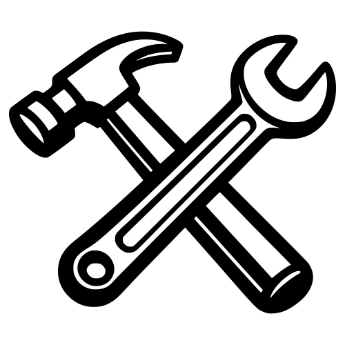 Hammer and Wrench Crossed Design - Vector Graphics - Digital File Digital My Custom Designs PDF