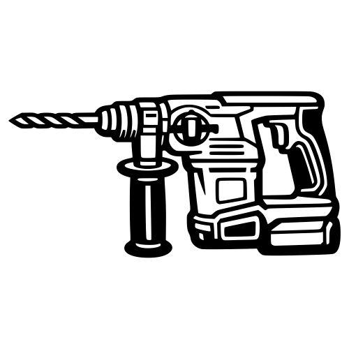 Hammer Drill Illustration - Vector Graphics - Digital File Digital My Custom Designs PDF