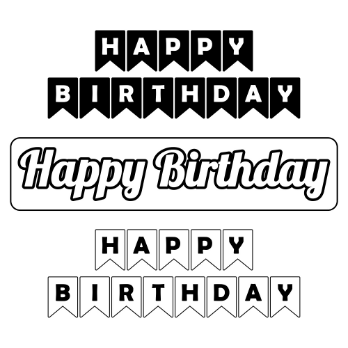 Happy Birthday Sign - Digital File - XCS Friendly Digital My Custom Designs PDF