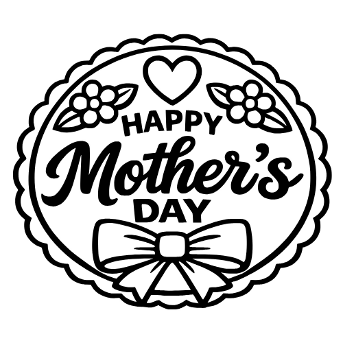 “Happy Mother’s Day” badge - Digital File - XCS Friendly Digital My Custom Designs PDF