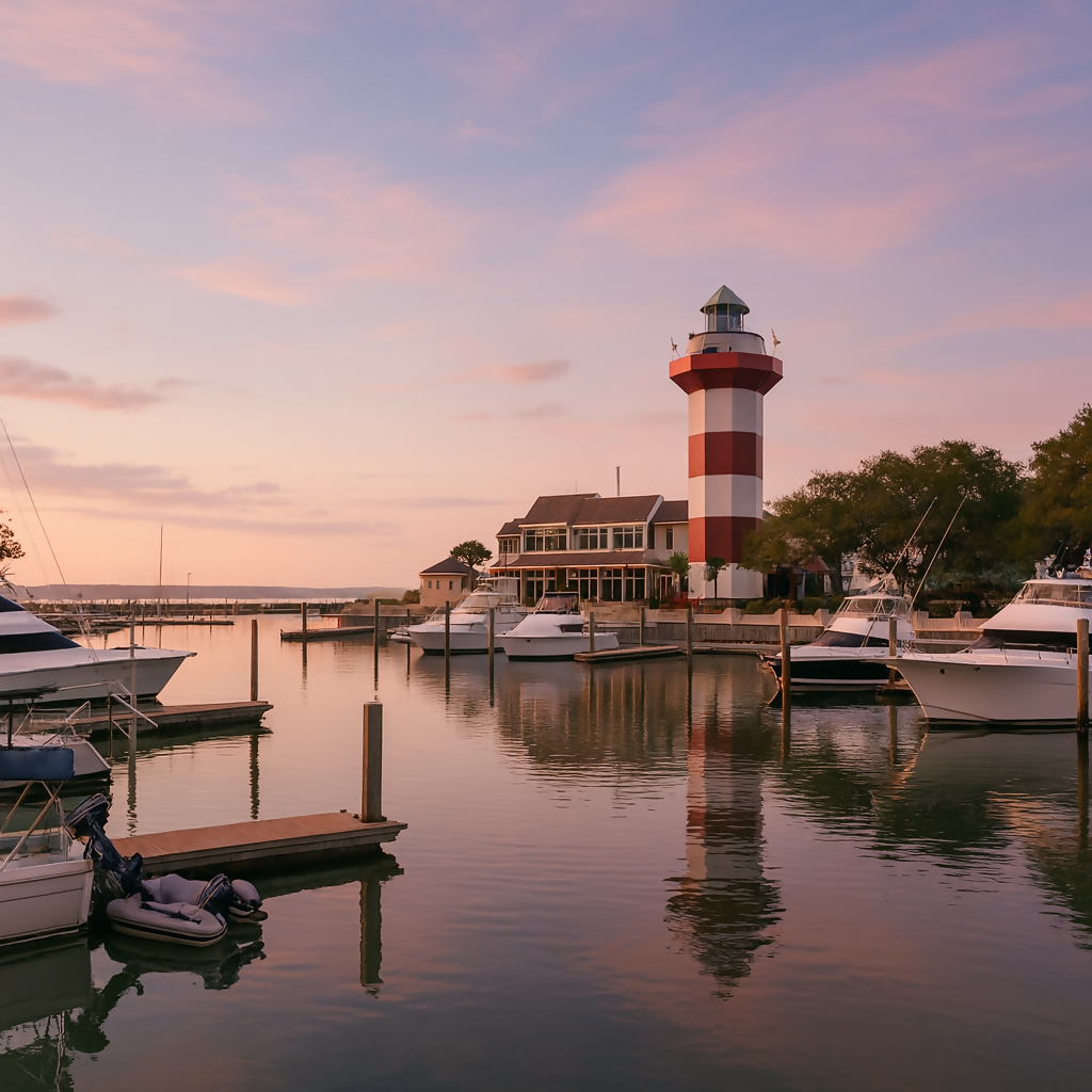 Harbour Town Lighthouse - Hilton Head Island - South Carolina United States - Rendered - Digital File Digital My Custom Designs PDF