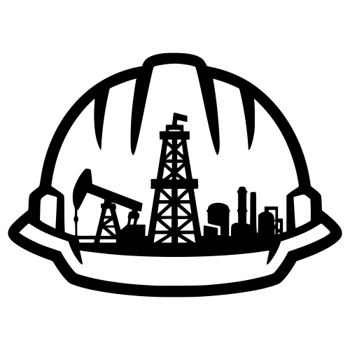 Hard Hat with Oil Rig - Vector Graphics - Digital File Digital My Custom Designs PDF