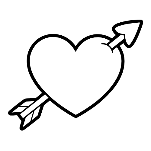 Heart Arrow Icon - Digital File - XCS Friendly Digital My Custom Designs PDF