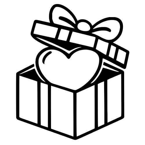 Heart in Gift Box - Digital File - XCS Friendly Digital My Custom Designs PDF