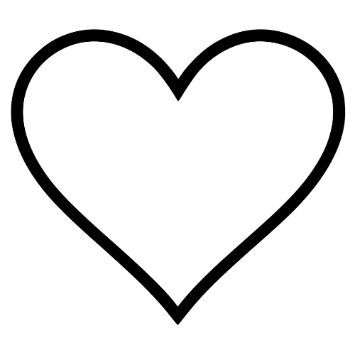 Heart Outline Sketch - Digital File - XCS Friendly Digital My Custom Designs PDF