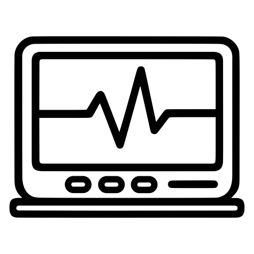 Heart Rate Monitor Outline - Digital File - XCS Friendly Digital My Custom Designs PDF