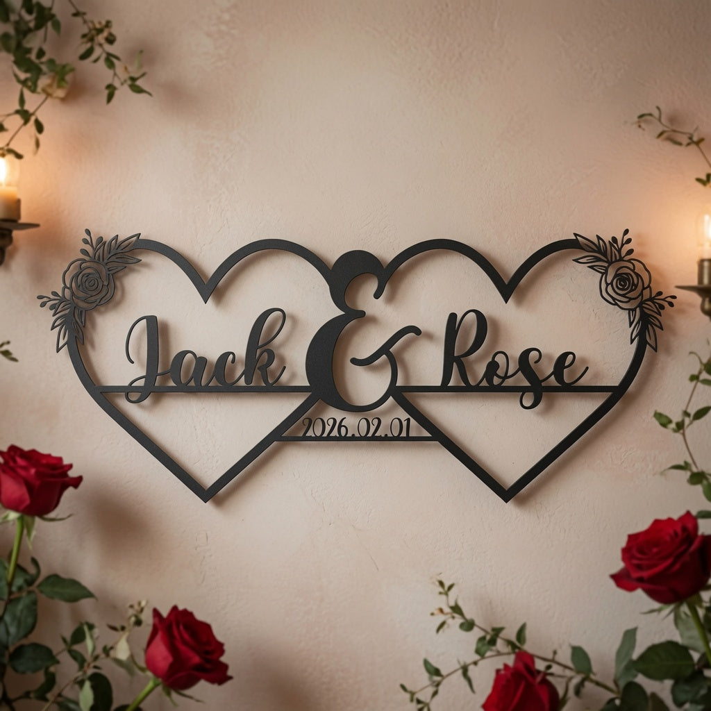 Heart Rose Freeform 2 - Wall / Home Decor - Digital File - ZIP File - Digital