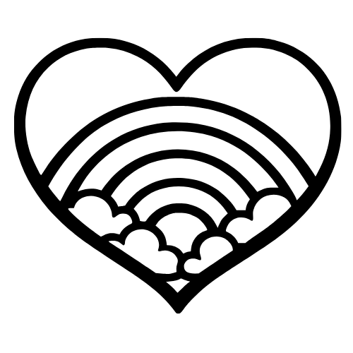 Heart with Rainbow - Digital File - XCS Friendly DIgital My Custom Designs PDF