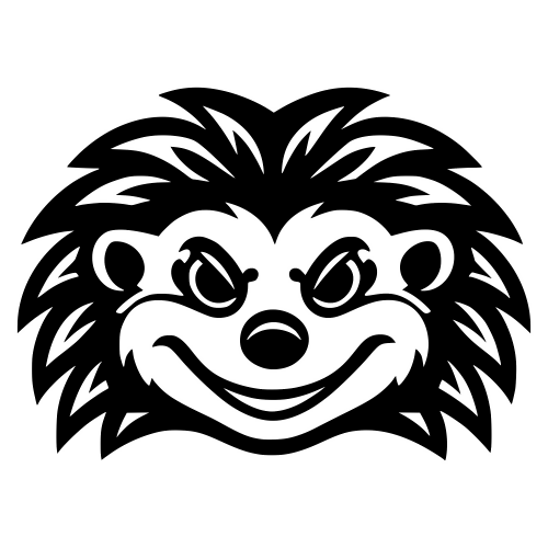 Hedgehog Mascot Face - Digital File - XCS Friendly Digital My Custom Designs PDF