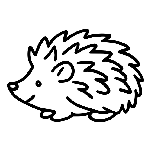 Hedgehog Outline - Digital File - XCS Friendly Digital My Custom Designs PDF