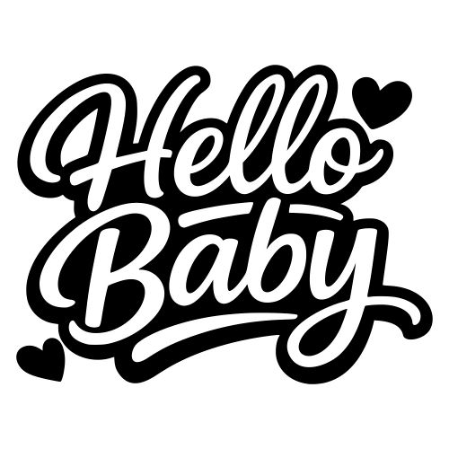 Hello Baby - Vector Graphics - Digital File Digital My Custom Designs PDF