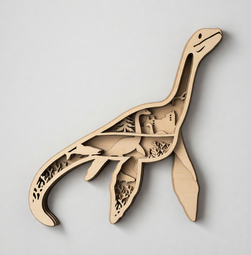 Nessie "Loch ness Monster" - Legends - Layered Nature Design - Digital File Digital My Custom Designs