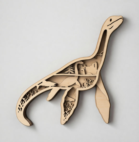 Nessie "Loch ness Monster" - Legends - Layered Nature Design - Digital File Digital My Custom Designs