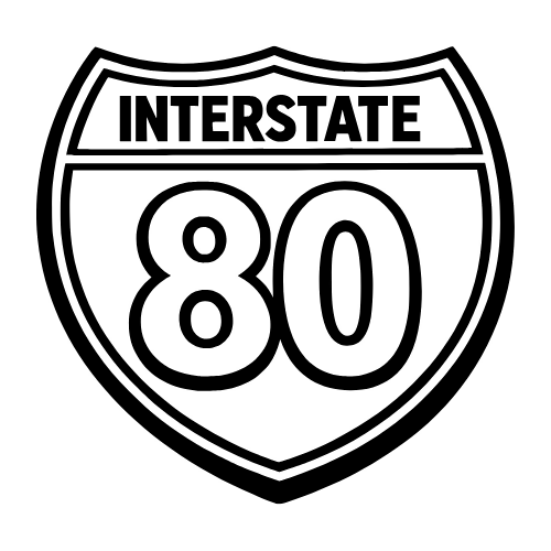 Highway sign “I-80” - Vector Graphics - Digital File Digital My Custom Designs PDF