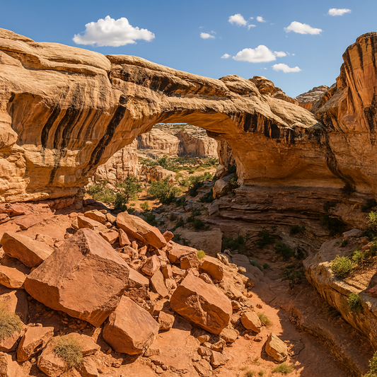 Hickman Natural Bridge - Capitol Reef National Park - Utah United States - Rendered - Digital File Digital My Custom Designs PDF