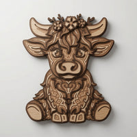 Highland Cow - Animals - Layered Line Designs - Digital File - ZIP File - Digital