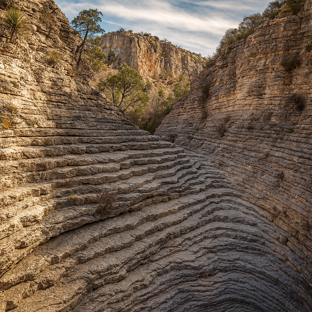 Hiker's Staircase - Devil's Hall Trail - Guadalupe Mountains National Park - Texas United States - Rendered - Digital File Digital My Custom Designs PDF