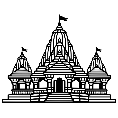 Hindu Temple Outline - Digital File - XCS Friendly Digital My Custom Designs PDF