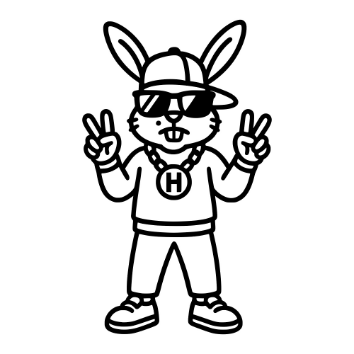 Hip Hop Bunny - Digital File - XCS Friendly Digital My Custom Designs PDF