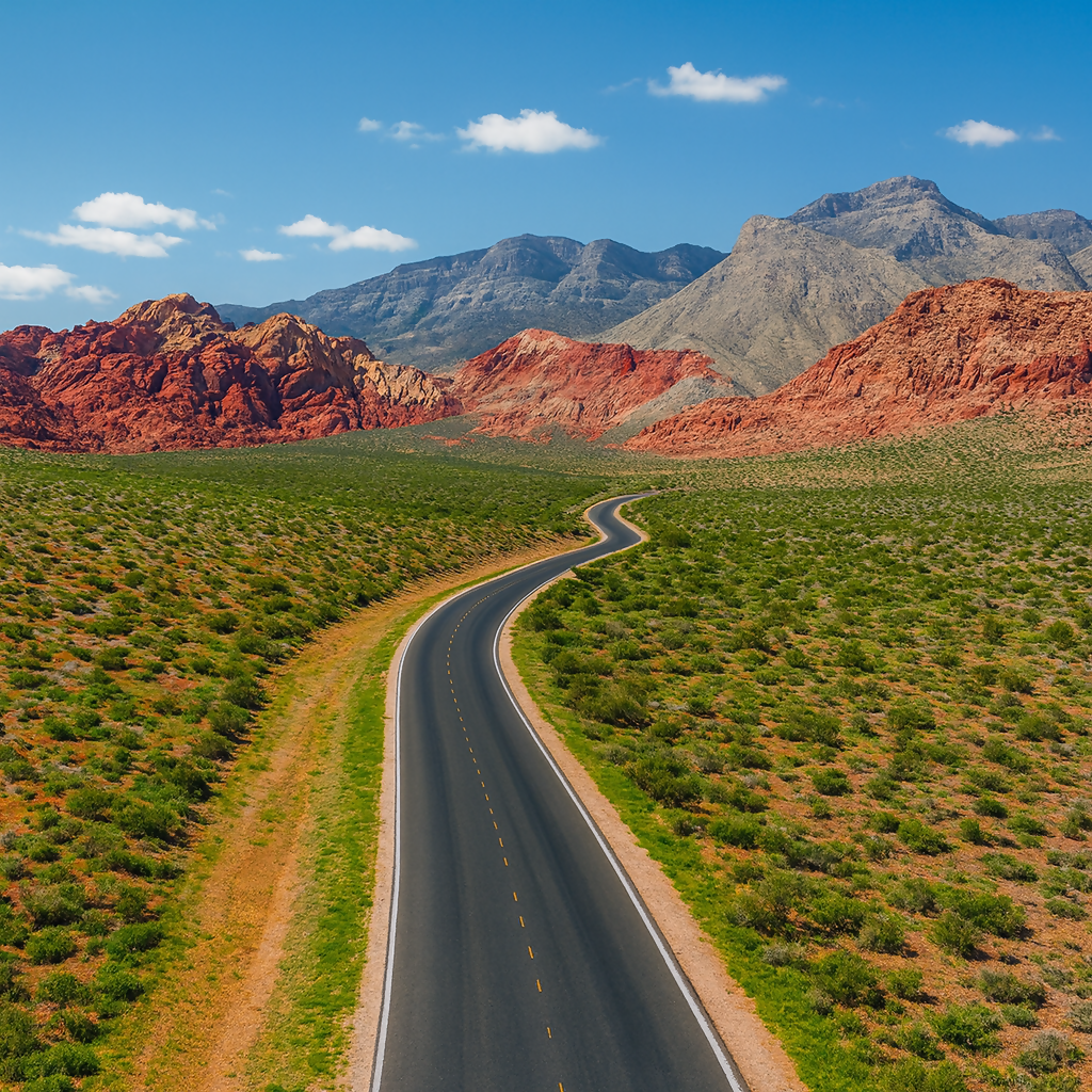 Scenic Drive - Red Rock Canyon National Conservation Area - Nevada United States - Rendered - Digital File Digital My Custom Designs PDF