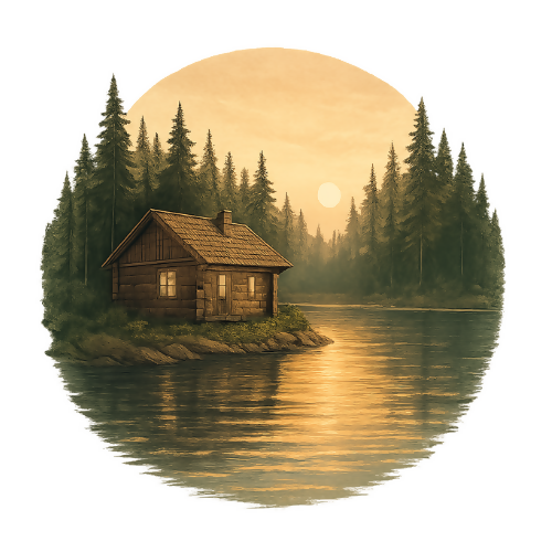 Nature & Outdoors Cabin - T Shirt Design - Digital File Digital My Custom Designs 300 DPI PNG