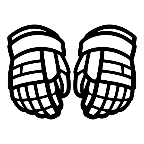 Hockey Gloves Outline - Digital File - XCS Friendly Digital My Custom Designs PDF