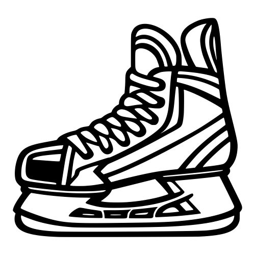Hockey Skates Outline - Digital File - XCS Friendly Digital My Custom Designs PDF